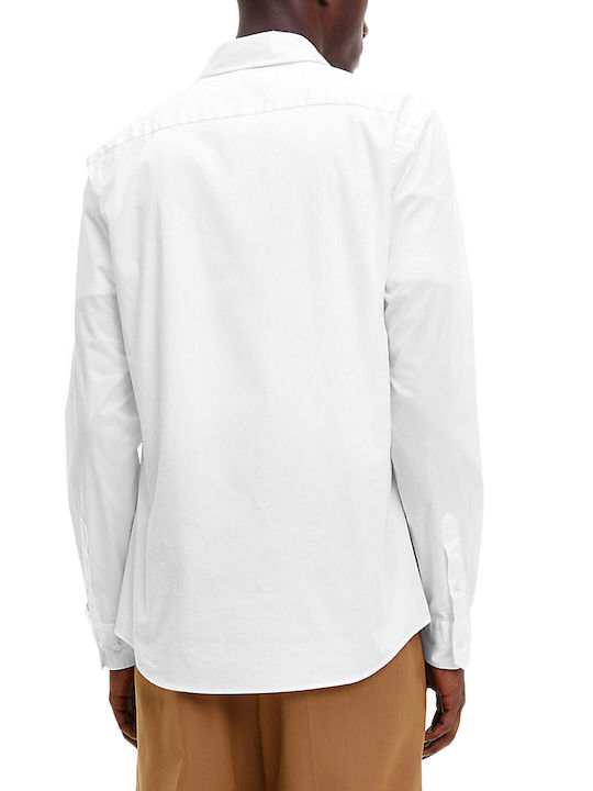 Calvin Klein Men's Shirt Overshirt Long Sleeve White