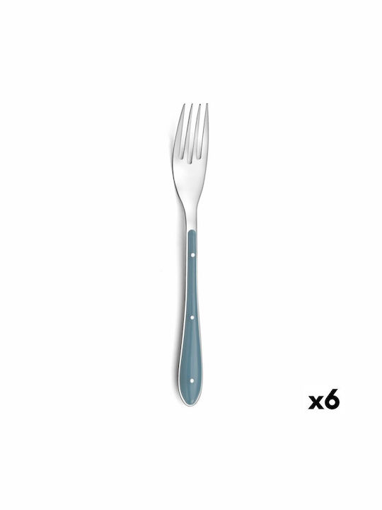 Amefa Set Gabeln Tabelle Blau 20.7cm 6Stück