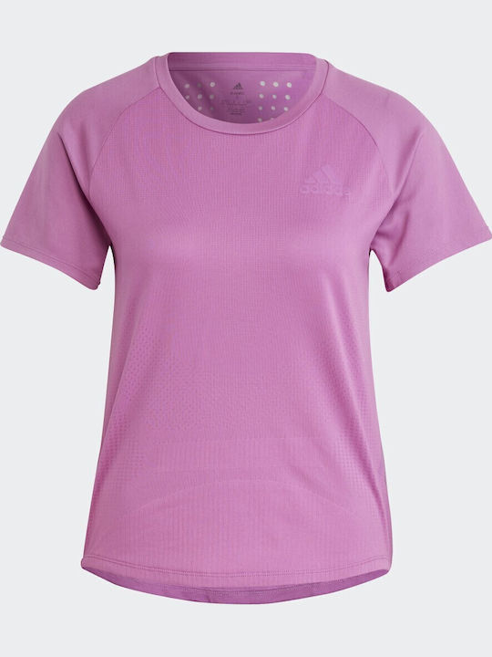 Adizero Γυναικείο T-shirt Fast Drying Semi Pulse Lilac