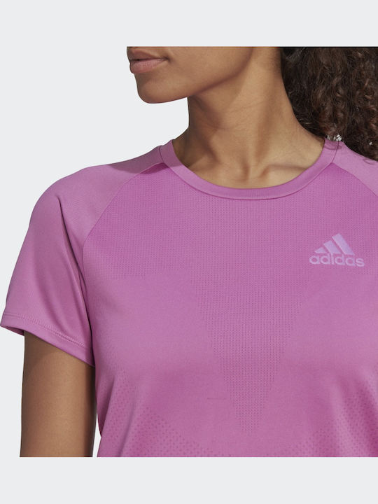 Adizero Γυναικείο T-shirt Fast Drying Semi Pulse Lilac