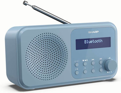 Sharp Tokyo Portable Radio Rechargeable DAB+ with Bluetooth and USB Blue