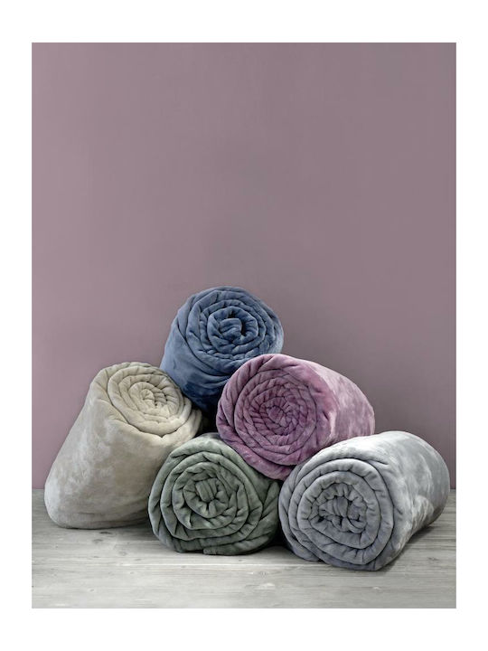 Kocoon Meleg Velvet Blanket Double 220x240cm Gray