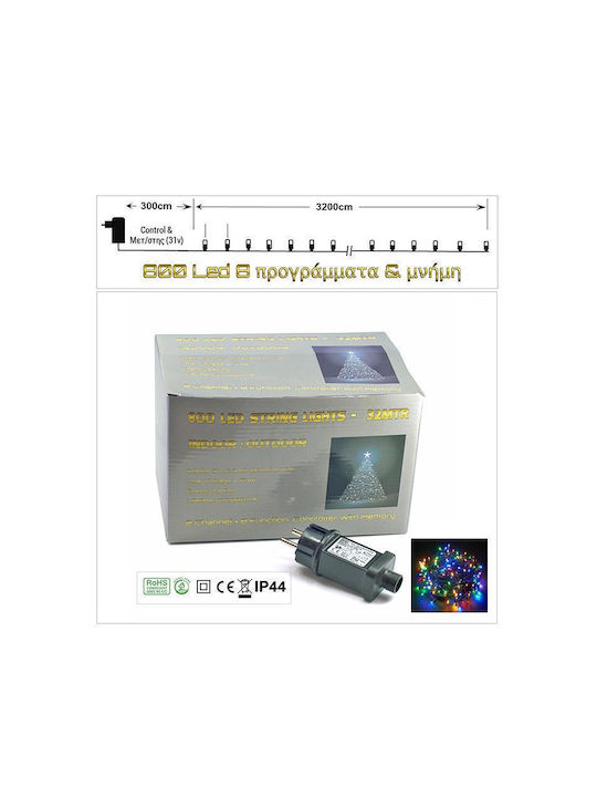 800 Lămpițe LED 32m. Multicolore tip Șir 1buc