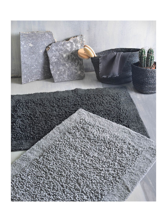 Rythmos Bath Mat Cotton Rimmon 120-136-021 Charcoal 50x80cm