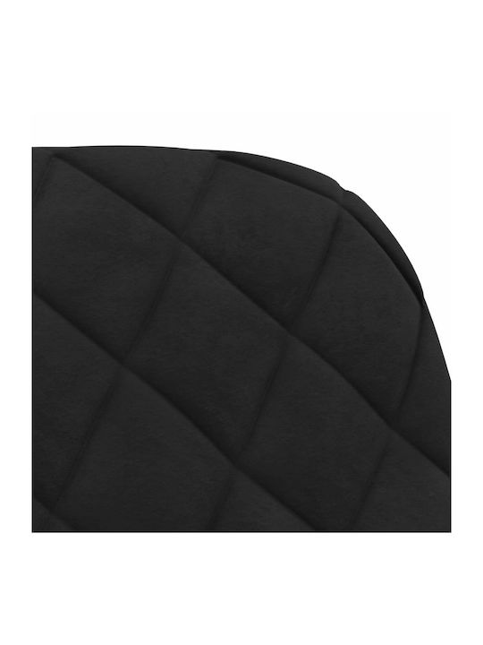 Dining Room Velvet Armchair Black 51.5x59x83.5cm 2pcs