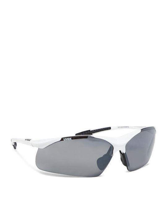 Uvex Sportstyle 223 Ανδρικά Γυαλιά Ηλίου με Ασημί Κοκκάλινο Σκελετό και Γκρι Φακό S5309828816