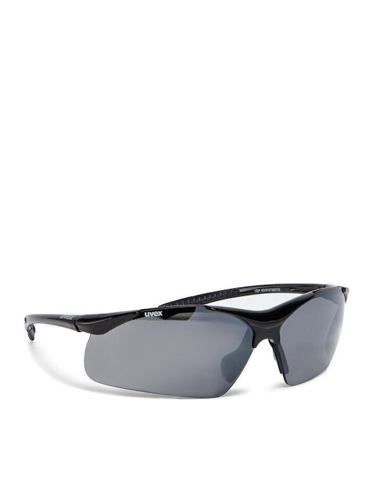 Uvex Sportstyle 223 Ανδρικά Γυαλιά Ηλίου με Μαύρο Κοκκάλινο Σκελετό και Γκρι Φακό S5309822216