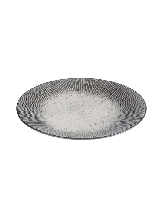 Plate Desert Ceramic Gray with Diameter 21cm