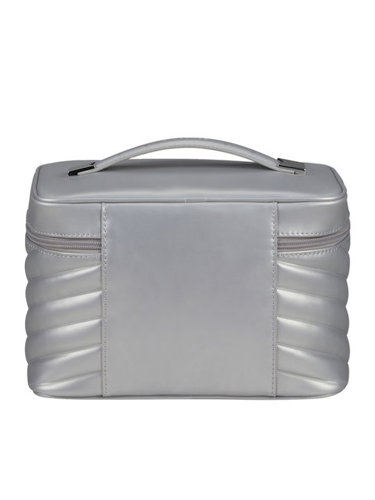 Women's Toiletry Bag in Silver Color 24cm