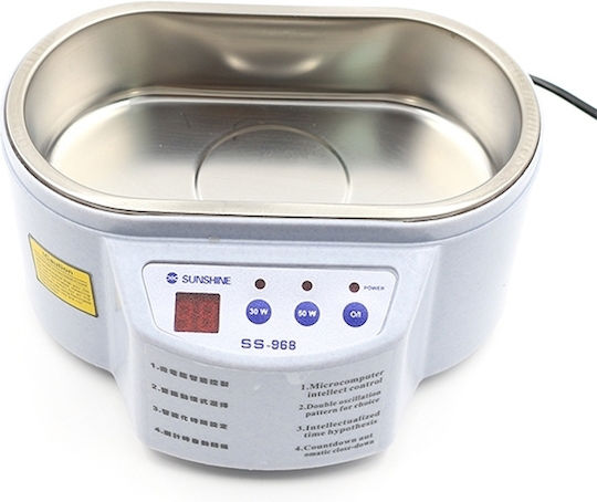 Sunshine Καθαριστής Υπερήχων 600ml Inox με Ψηφιακό Χρονοδιακόπτη