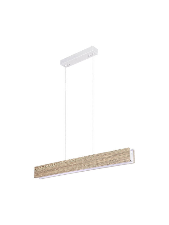 Rabalux Cinnamon Pendant Light Brown Rail 70cm