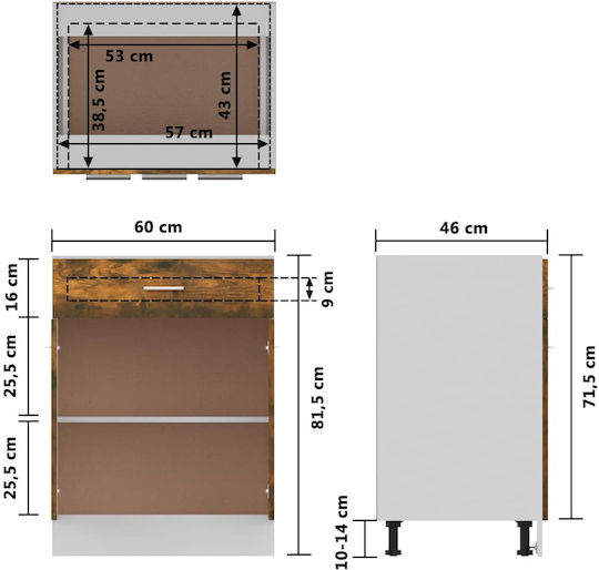 Smoky Oak 60x46x81.5buc