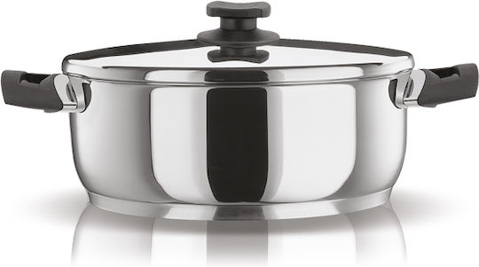 Pyramis Classic Ανοξείδωτη Ρηχή Κατσαρόλα Ατμού 4.8lt / 26cm