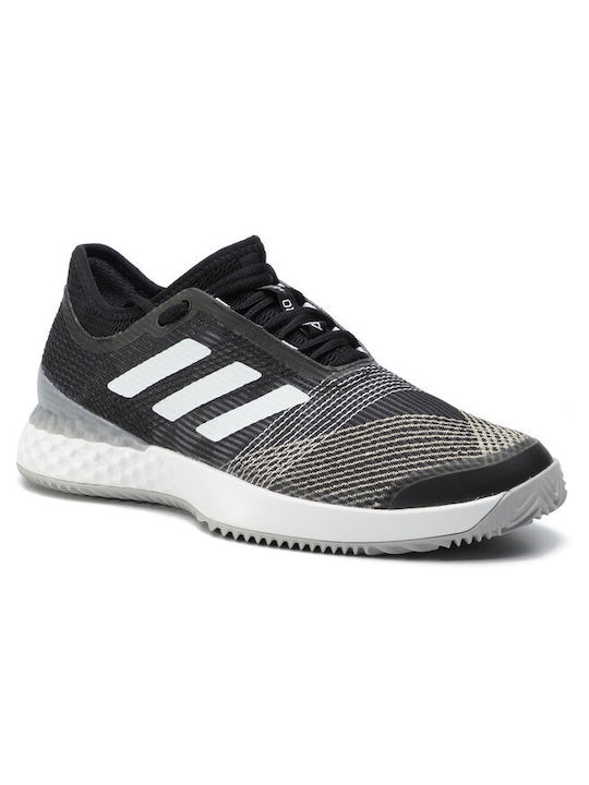 Adidas Adizero Ubersonic 3.0 Men's Tennis Shoes for Clay Courts Core Black / Cloud White / Light Granite