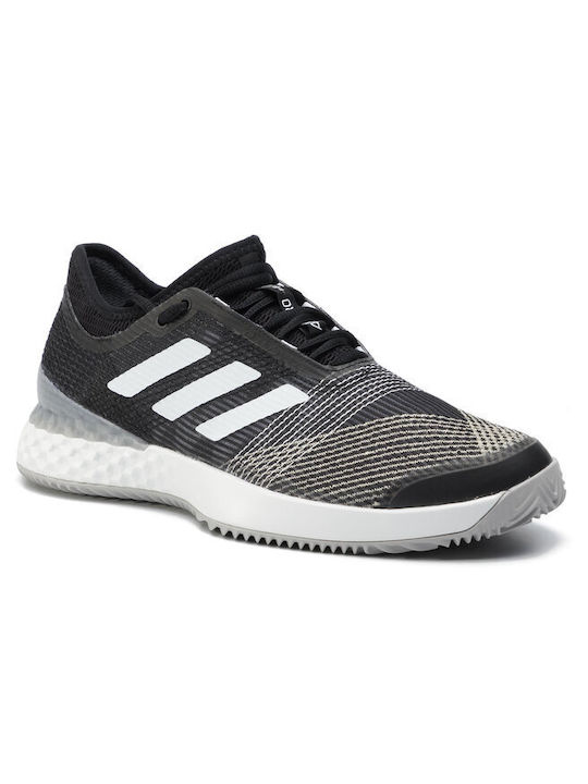 Adidas Adizero Ubersonic 3.0 Tennisschuhe Tongelände Core Black / Cloud White / Light Granite