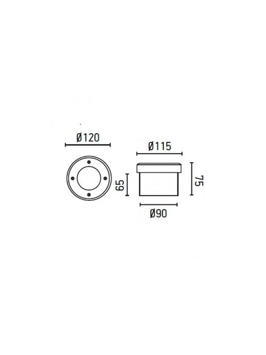 Faro Barcelona Lio Спот Външна Стояща Лампа 6W 12x12см Faro Barcelona Lio Спот Външна Стояща Лампа 6W 12x12см