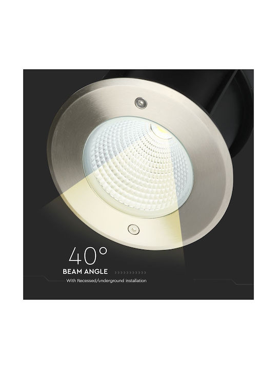 V-TAC Spot De Podea LED 10W Cu Lumină Alb Natural IP67 Negru