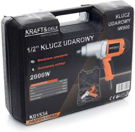 Kraft & Dele KD1534 Μπουλονόκλειδο Μπαταρίας με Υποδοχή 1/2"