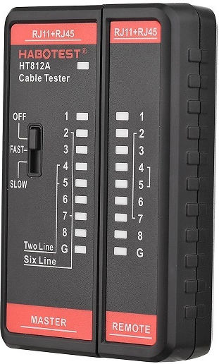 Habotest HT812A Tester Καλωδίων Δικτύου RJ12 / RJ45 / RJ11