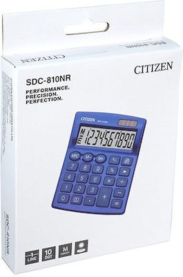 Citizen SDC-810NR Taschenrechner 10 Ziffern in Blau Farbe