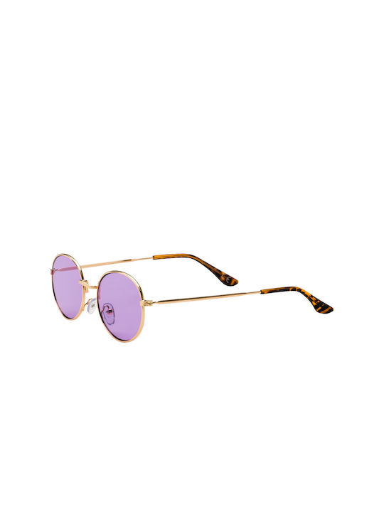 Pesaro Sunglasses with Pastel Purple Metal Frame and Purple Lens 01-3069-12