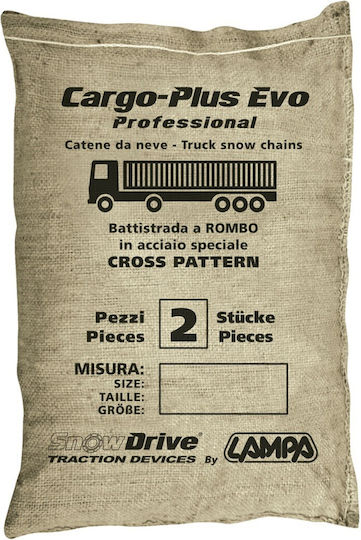 Lampa Cargo Plus Professional Evo CP34 Αντιολισθητικές Αλυσίδες Πάχους 7mm Φορτηγού 2τμχ