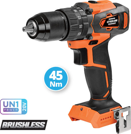 Krausmann US107-24SB Set Eckiges Rad & Bohrer Brushless 20V mit 2 Batterien 4Ah und Hülle