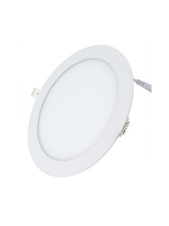 Atman Round Recessed LED Panel 18W with Natural White Light 4000K 22cm