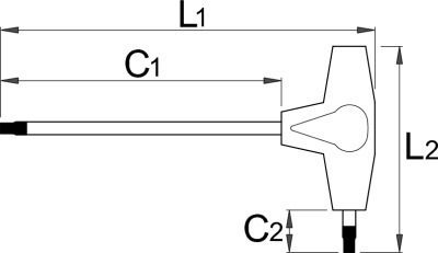 Unior Allen-Schlüssel mit einer Spitze der Größe 4mm 193HX