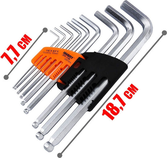 Jakemy Allen-Schlüssel-Set mit 9 Schlüsseln