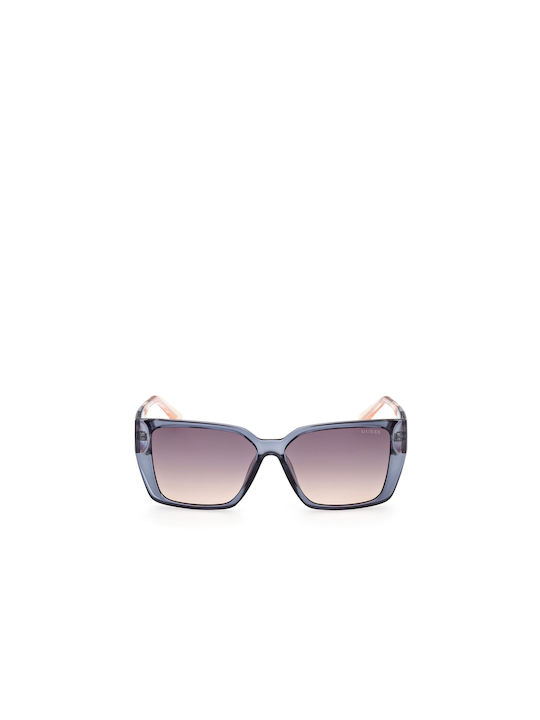 Guess Women's Sunglasses with Blue Plastic Frame and Brown Gradient Lens GU7818 92Β