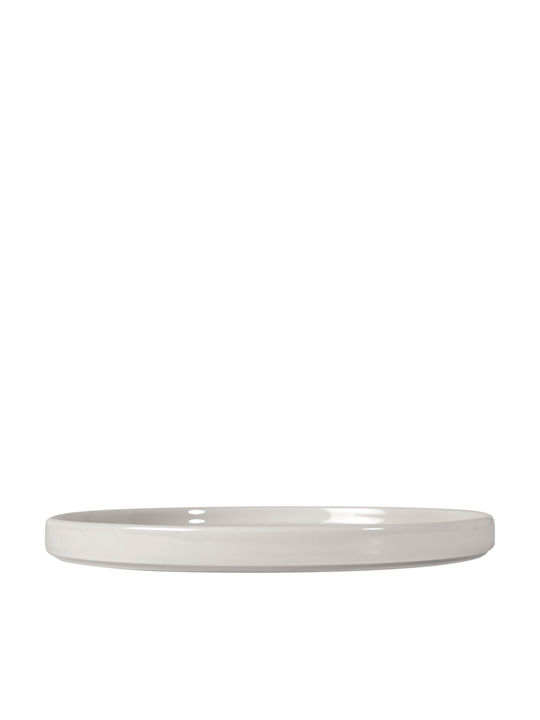 GTSA Plate Shallow Porcelain White with Diameter 21cm 1pcs