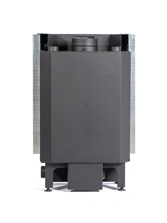 Lazaru Prisma Premium 90/51 Șemineu cu inserție Lemn Aeroterma 13.2kW Prismatic cu ușă glisantă de cabinet