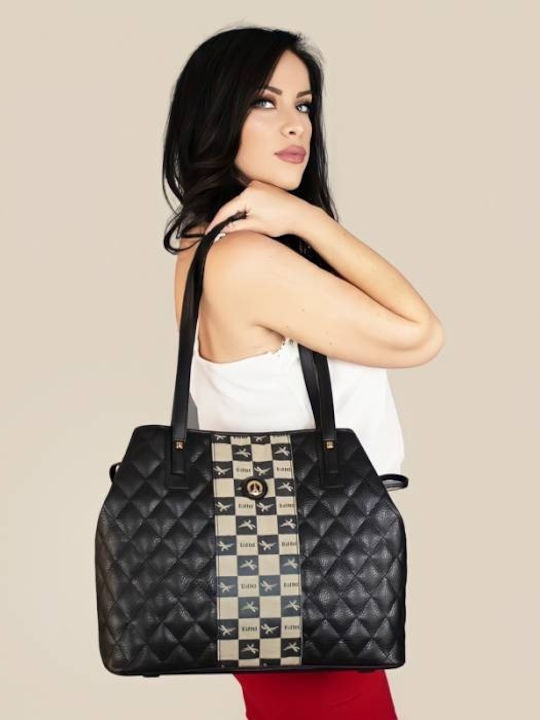 Γυναικεία Τσάντα Shopper Ώμου Μαύρη
