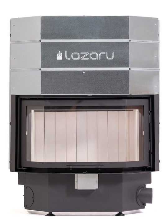 Lazaru Prisma Premium 90/51 Ενεργειακό Τζάκι Ξύλου Αερόθερμο 13.2kW Πρισματικό με Συρόμενη Ανοιγόμενη Πόρτα με Kit Βεντιλατέρ