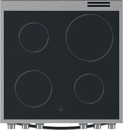 Indesit Κουζίνα 69lt με Κεραμικές Εστίες Π60εκ. Λευκή