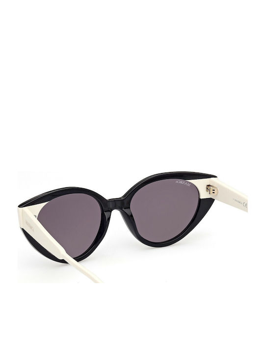 Max & Co Women's Sunglasses with Black Plastic Frame and Black Lens MO0039 01A