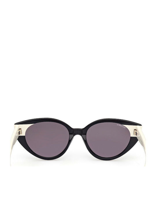 Max & Co Women's Sunglasses with Black Plastic Frame and Black Lens MO0039 01A