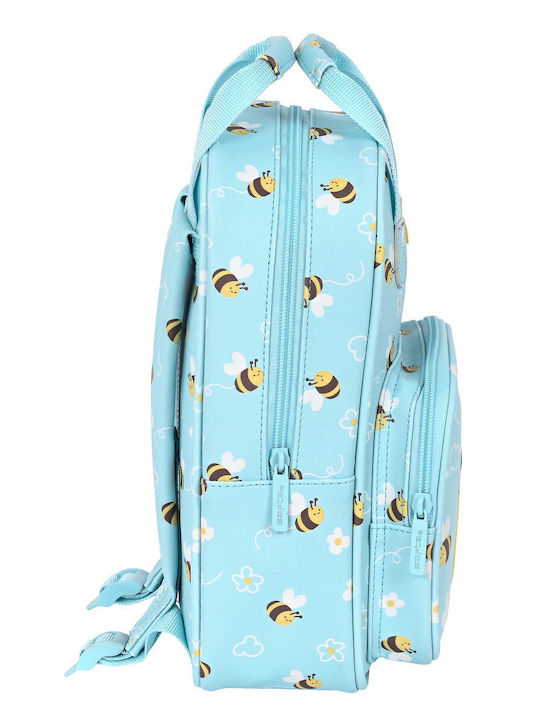 Safta Abeja School Bag Backpack Kindergarten in Light Blue color L20 x W8 x H28cm