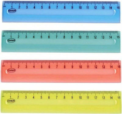 Centrum Ruler Plastic 15cm Υποδεκάμετρα Χρωματιστά (Μiscellaneous colours)