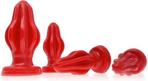 Oxballs Airhole 1 Πρωκτική Σφήνα Finned Buttplug Red
