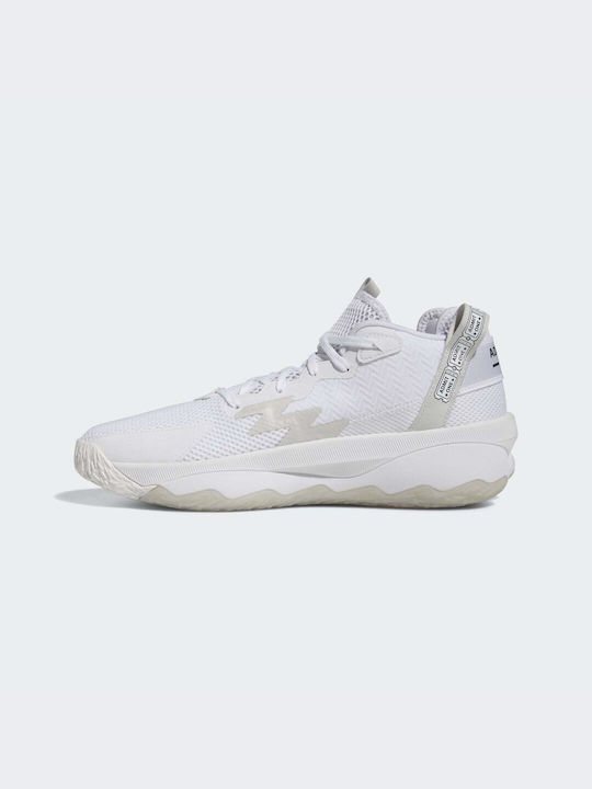 Dame 8 Ψηλά Μπασκετικά Παπούτσια Cloud White / Core Black / Grey One