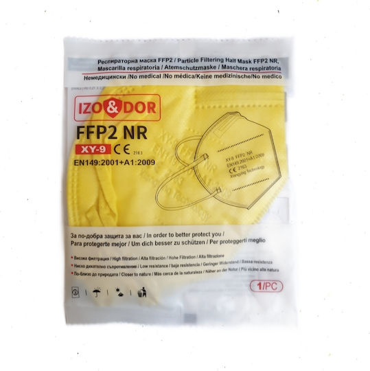 Izosoft Disposable Protective Mask FFP2 BFE >98% Yellow 25pcs