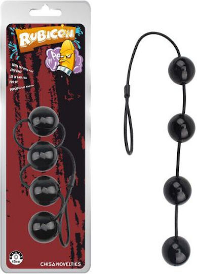 Chisa Novelties Rubicon Anal Balls Anal Beads Medium Black 55cm