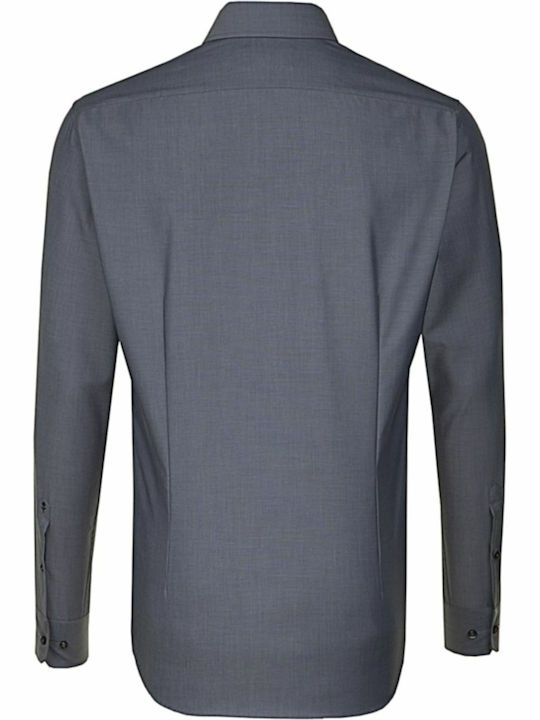 Long-sleeved Cotton Shirt Gray