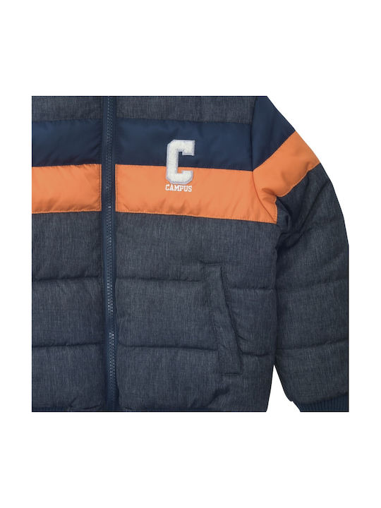 Funky Kids Quilted Jacket short with Lining & Protection Hood Gray