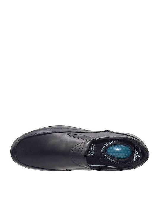 Leder Herren Freizeitschuhe Anatomisch Schwarz