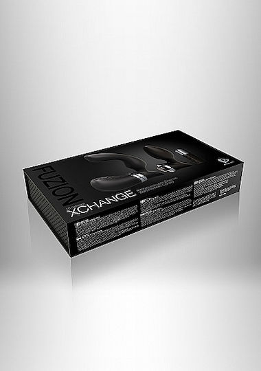 Rocks Off Fuzion Xchange Πρωκτικός Δονητής με Δυνατότητα Ασύρματης Λειτουργίας Black 7.5cm