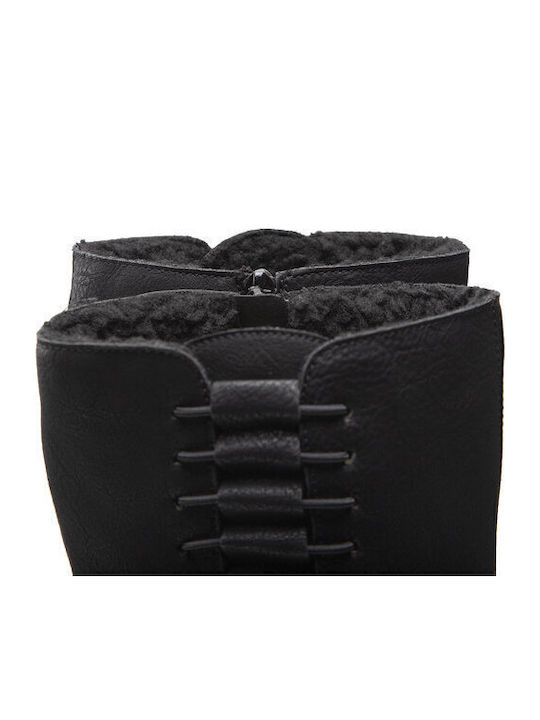 Women's Boots with Zipper Black