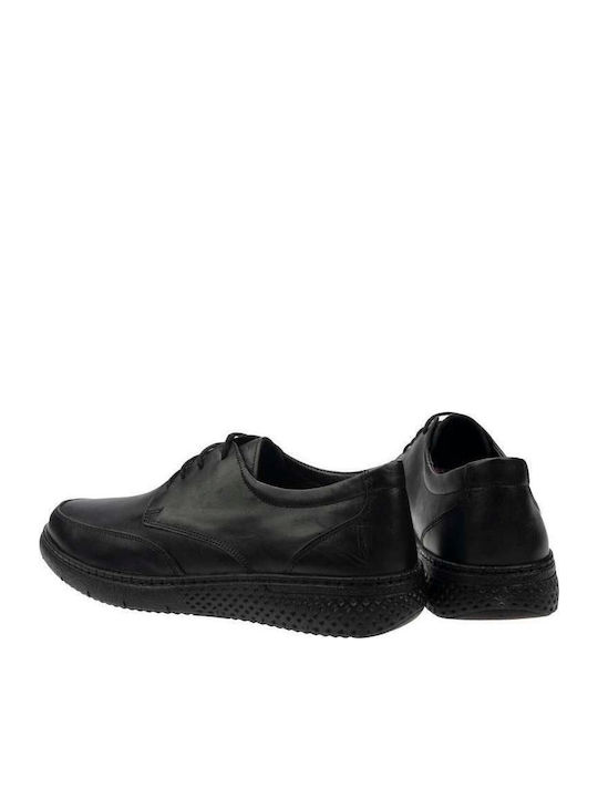 Leder Herren Freizeitschuhe Anatomisch Schwarz